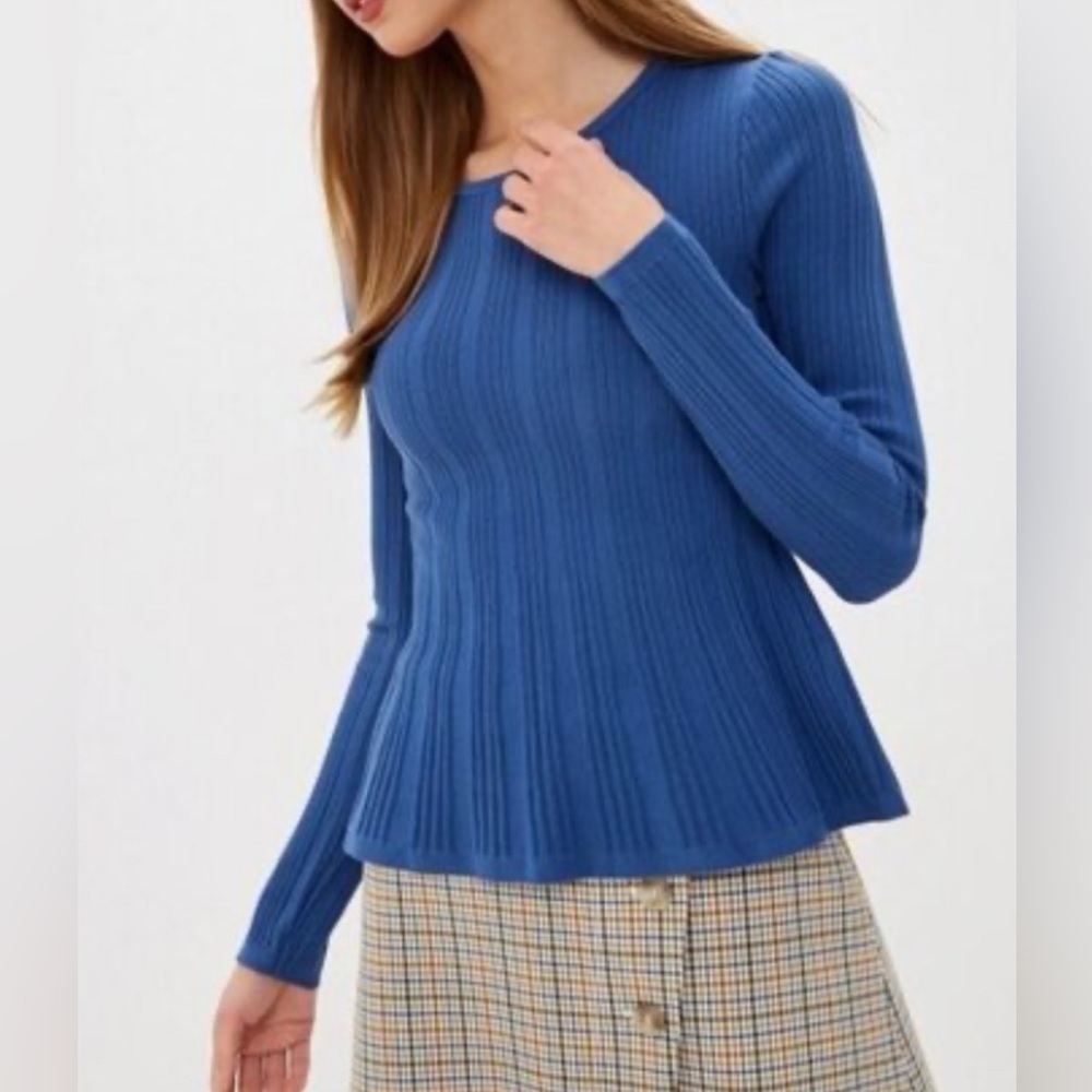 Hugo Boss NWT peplum ribbed sweater, XS